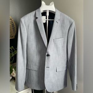 RW&CO. Athletic fit slub yarn blazer / folk stone grey